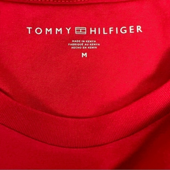 Tommy Hilfiger Men’s Pullover Shirts Sz Medium Color Red Short Sleeves $39.50 - Picture 4 of 11